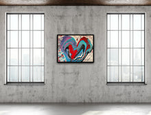 Load image into Gallery viewer, BIG HEART 24&quot; x 18&quot; ORIGINAL MONA HELMY ART PAINTING
