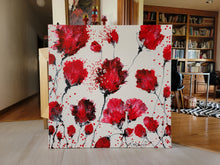 Load image into Gallery viewer, SOUNDS OF POPPIES 48&quot; x 48&quot; ORIGINAL MONA HELMY ART PAINTING
