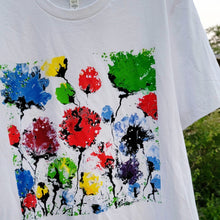 Load image into Gallery viewer, ABSTRACT FLOWER ARTSY T-SHIRT BASED ON ORIGINAL MONA HELMY ART &quot;SWAY WITH ME&quot; PAINTING

