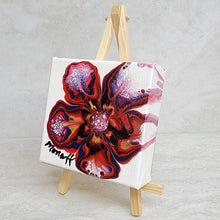 Load image into Gallery viewer, SASSY BLOOM 4&quot; × 4&quot; ORIGINAL ABSTRACT FLOWER PAINTING
