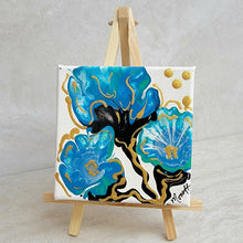 Load image into Gallery viewer, SKY BLOOM 4&quot; × 4&quot; ORIGINAL ABSTRACT FLOWER PAINTING
