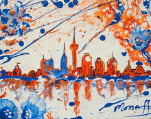 Load image into Gallery viewer, RUN, CITY, RUN 8&quot; x 10&quot; SAN ANTONIO SKYLINE ORIGINAL PAINTING
