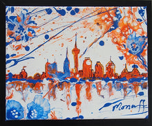 Load image into Gallery viewer, RUN, CITY, RUN 8&quot; x 10&quot; SAN ANTONIO SKYLINE ORIGINAL PAINTING
