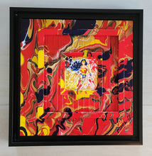 Load image into Gallery viewer, "COURAGE IN MOTION" 14" x 14" ORIGINAL PAINTING WONDER WOMAN ABSTRACT MONA HELMY ART
