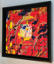 Load image into Gallery viewer, "COURAGE IN MOTION" 14" x 14" ORIGINAL PAINTING WONDER WOMAN ABSTRACT MONA HELMY ART
