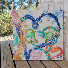 Load image into Gallery viewer, "SIDE BY SIDE" 24" × 24" DIPTYCH ORIGINAL MONA HELMY ART PAINTING
