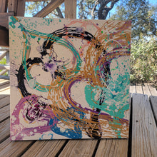 Load image into Gallery viewer, "SIDE BY SIDE" 24" × 24" DIPTYCH ORIGINAL MONA HELMY ART PAINTING
