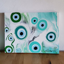 Load image into Gallery viewer, OH THOSE LUCKY GREENS 24&quot; x 18&quot; ORIGINAL MONA HELMY ART PAINTING
