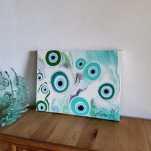 Load image into Gallery viewer, OH THOSE LUCKY GREENS 24&quot; x 18&quot; ORIGINAL MONA HELMY ART PAINTING
