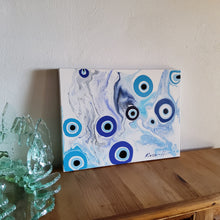 Load image into Gallery viewer, OH THOSE LUCKY BLUES 24&quot; x 18&quot; ORIGINAL PAINTING by Mona Helmy Art

